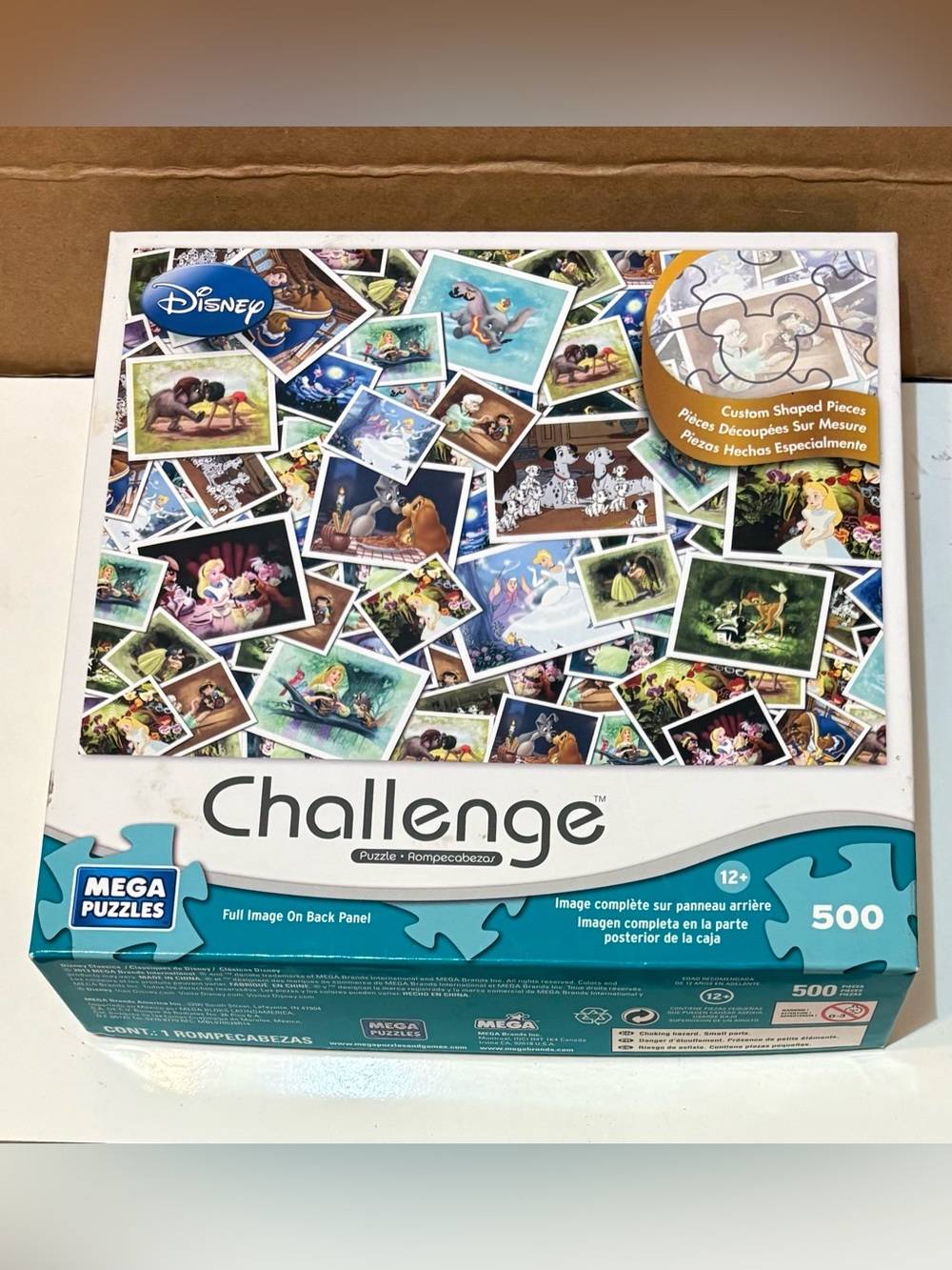 2013 Disney Mega Puzzles
"Challenge" Series 500 Piece w/ Mickey Shapes, Complete